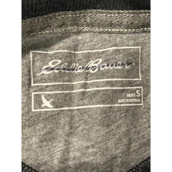 Eddie Bauer Crew Neck Pullover Waffle Knit Sweater‎ Dark Gray Cotton Mens S - Picture 5 of 8